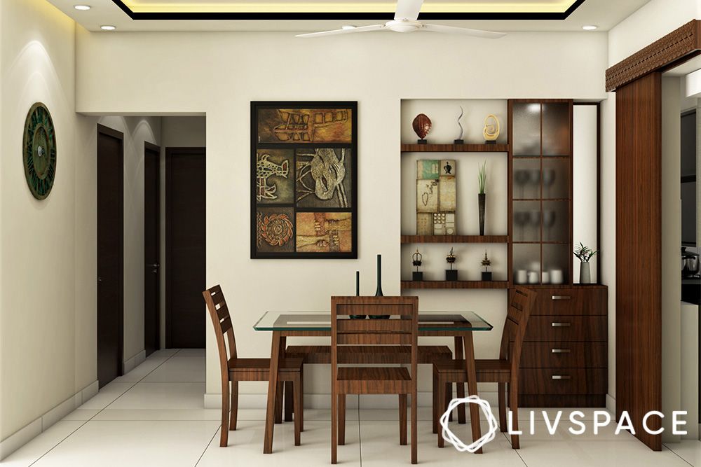 Crockery unit design for deals dining area