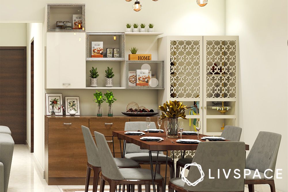 crockery-unit-designs-in-dining-room-with-mandir
