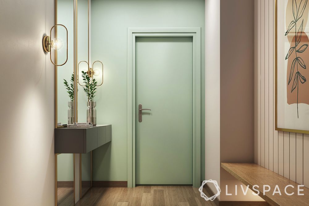 mint-green-design-of-front-door-of-house