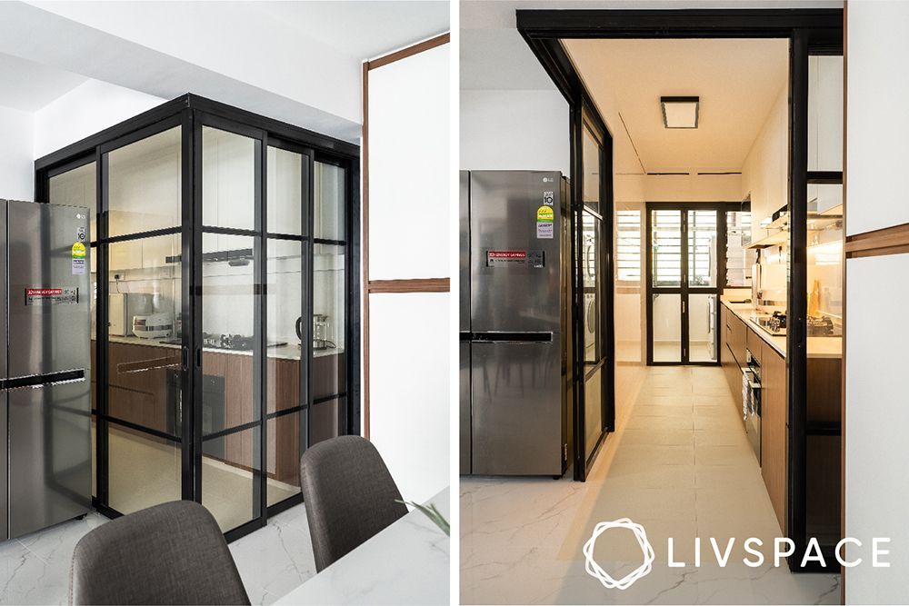 glass-and-wooden-door-in-kitchen