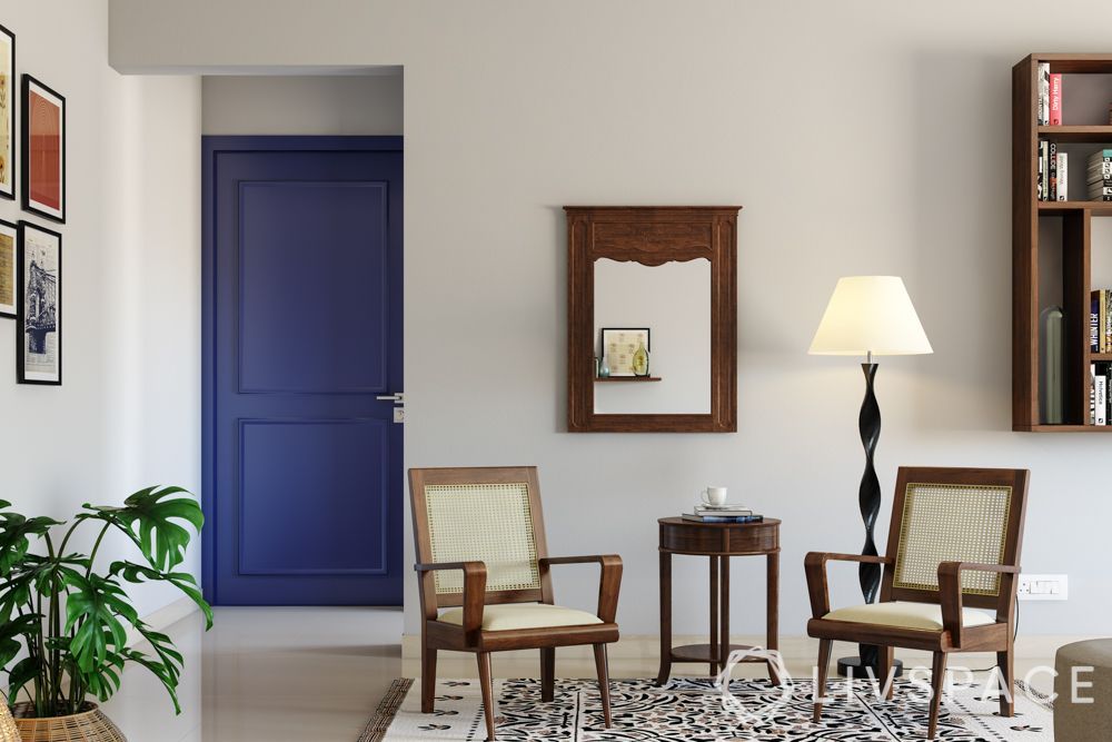 blockboard-blue-main-door-design-in-living-room