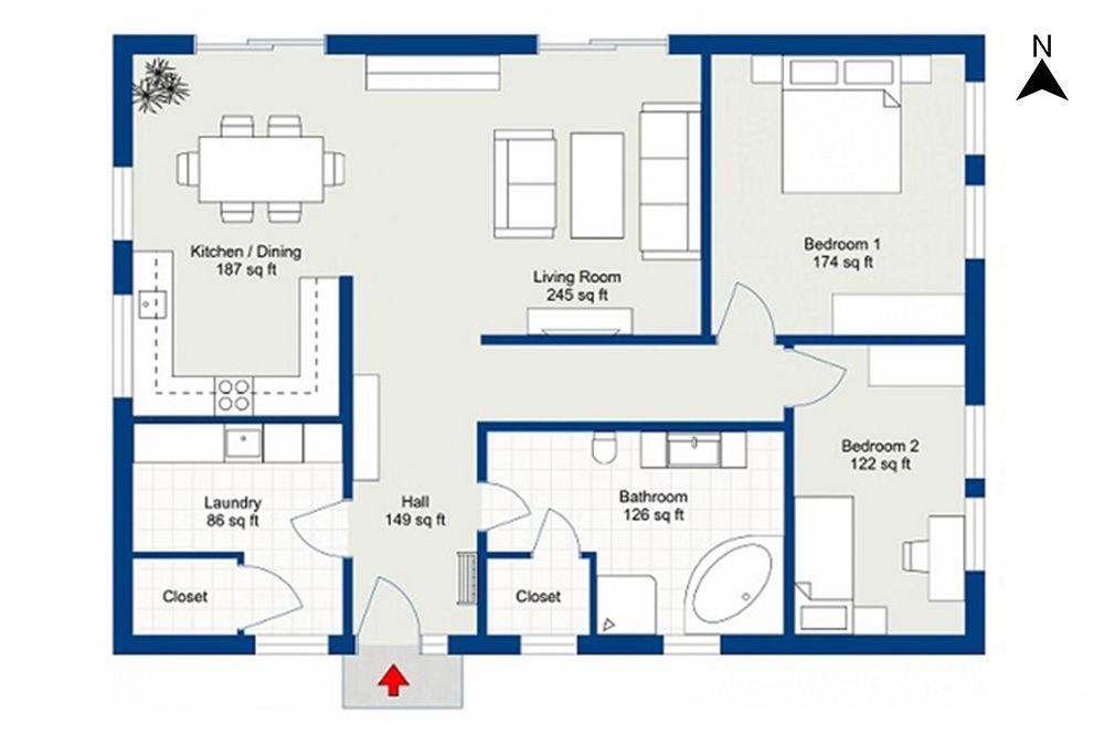 House Floor Plan With Dimensions