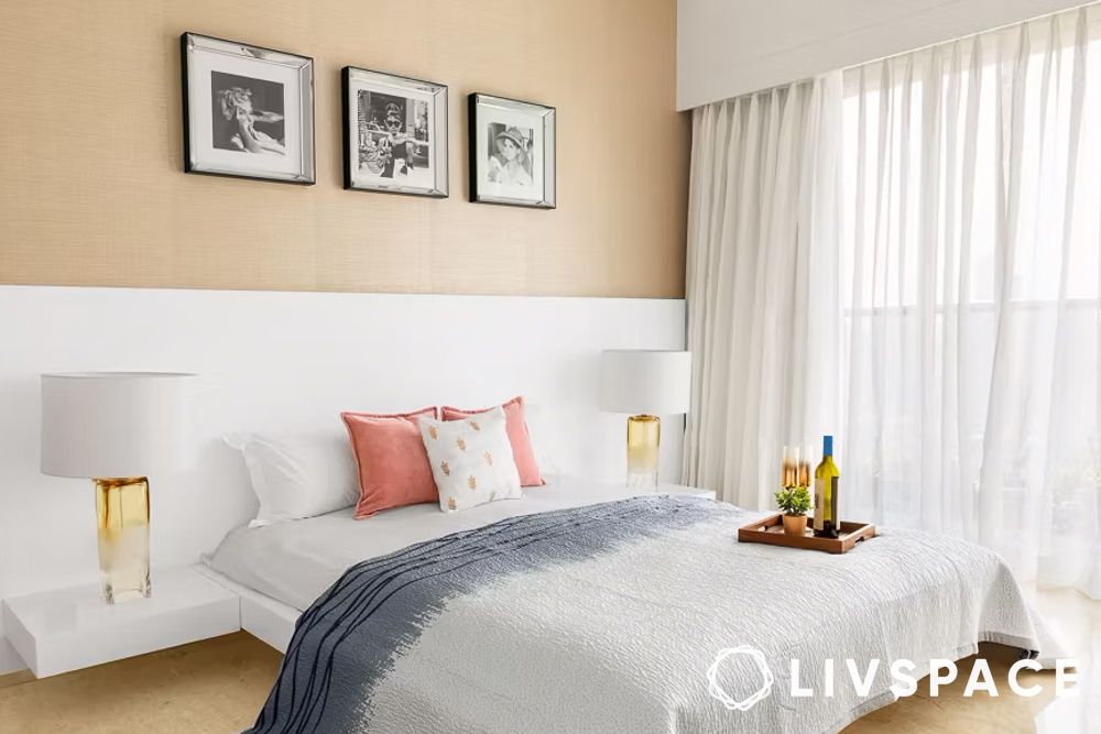 monochromatic bedroom colours