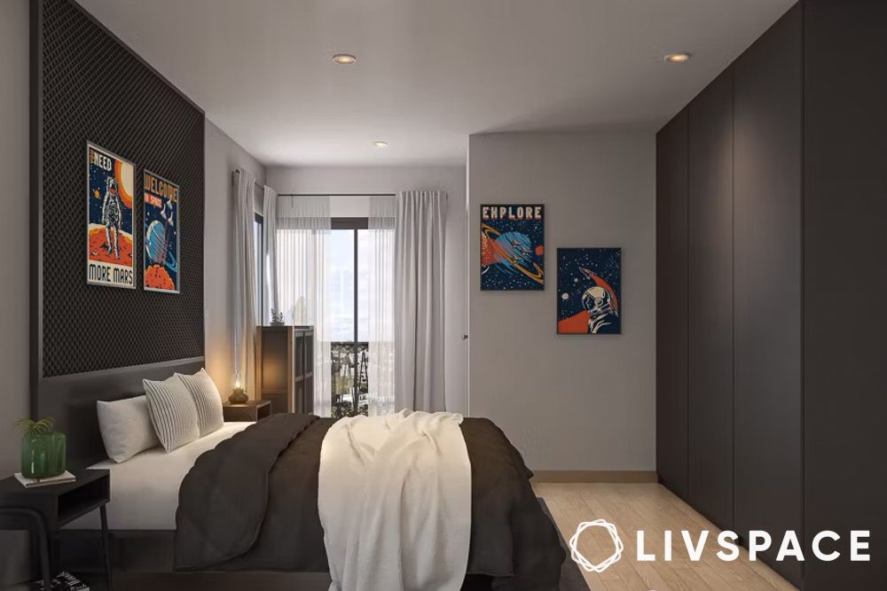 black bedroom colours