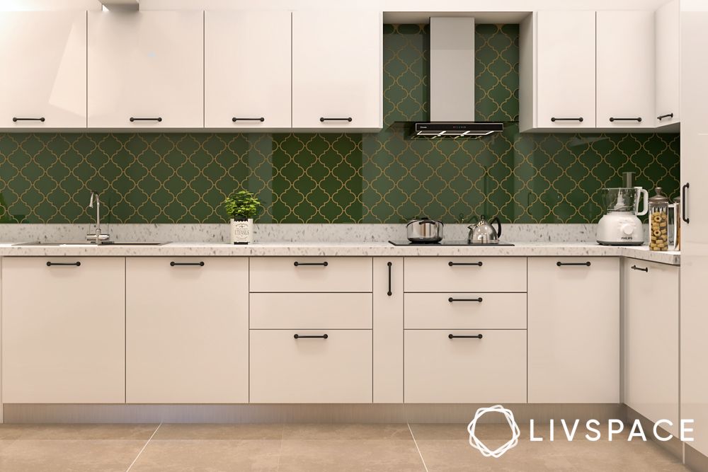 white-kitchen-design-with-green-glass-backsplash