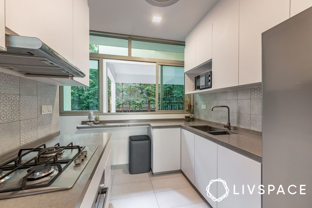 white-u-shaped-kitchen-design-with-view