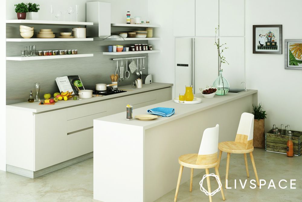 white-modular-kitchen-design-with-parallel-long-breakfast-counter