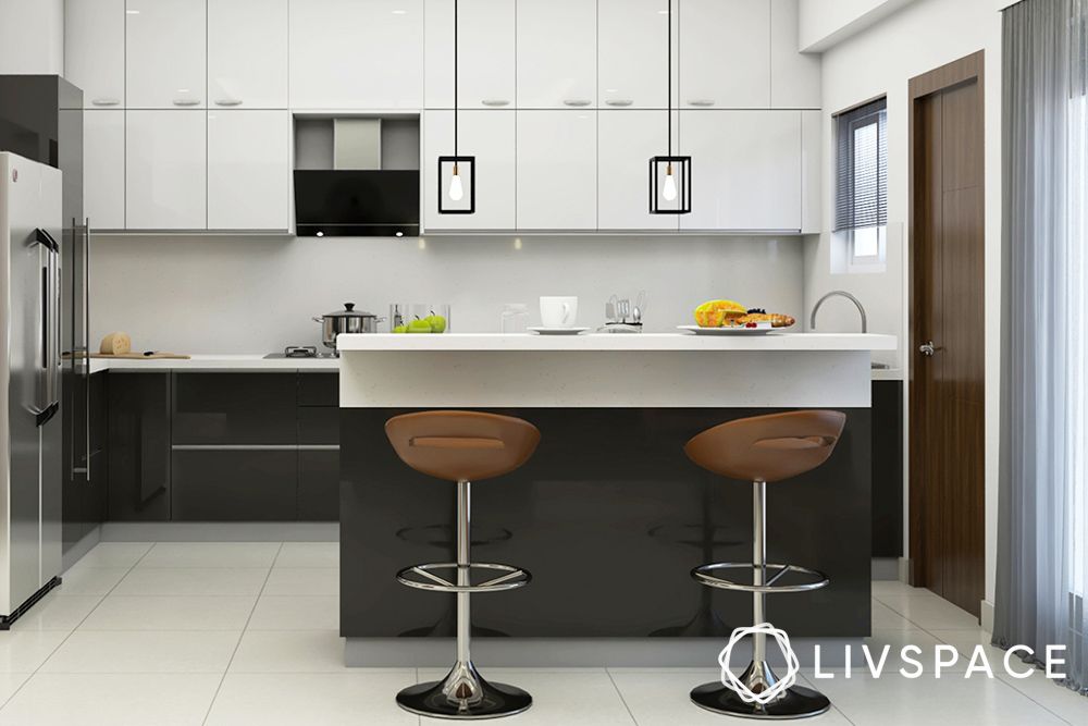 black-and-white-kitchen-with-island