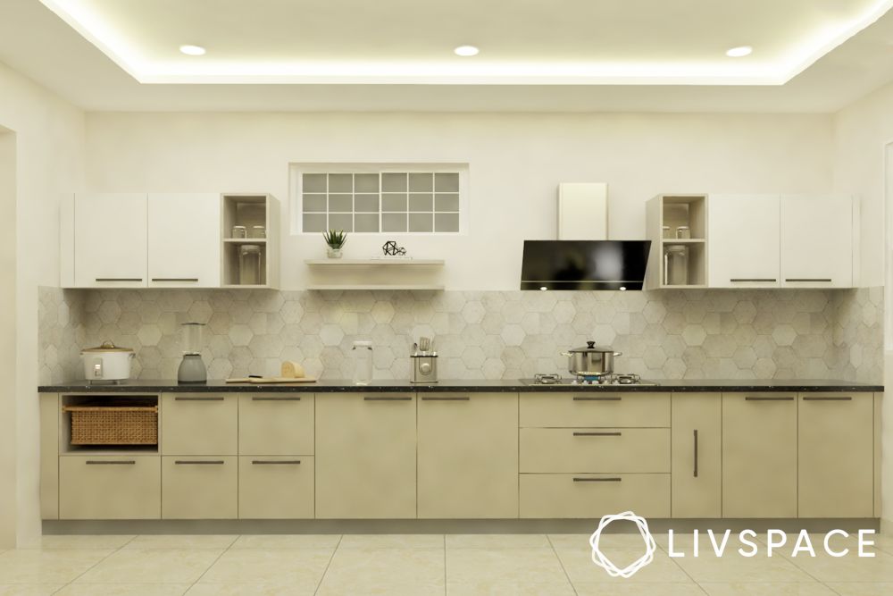 modular-kitchen-design-white-and-beige-one-wall