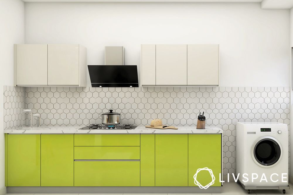 lime-green-and-white-kitchen-design-one-wall