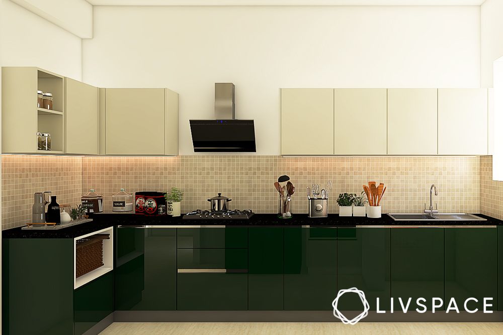 glossy-green-and-white-kitchen-design