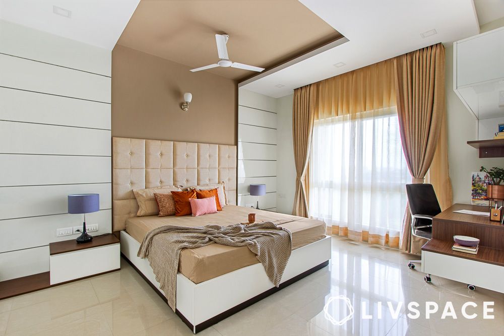 beige-boxed-ceiling-design-for-bedroom
