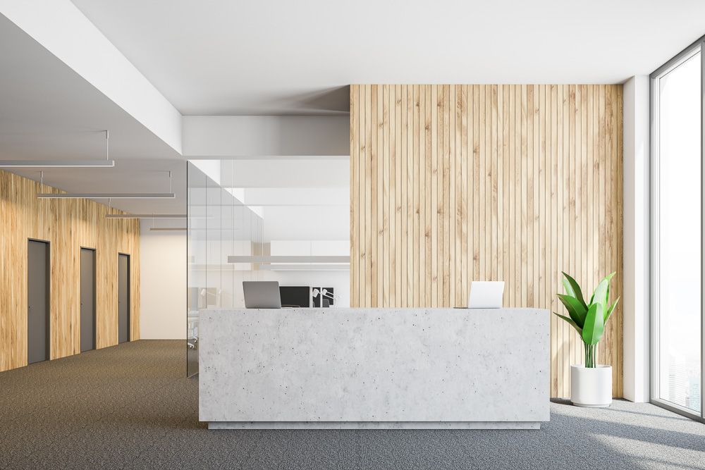 office-reception-design-with-white-desk-fluted-wall-panelling
