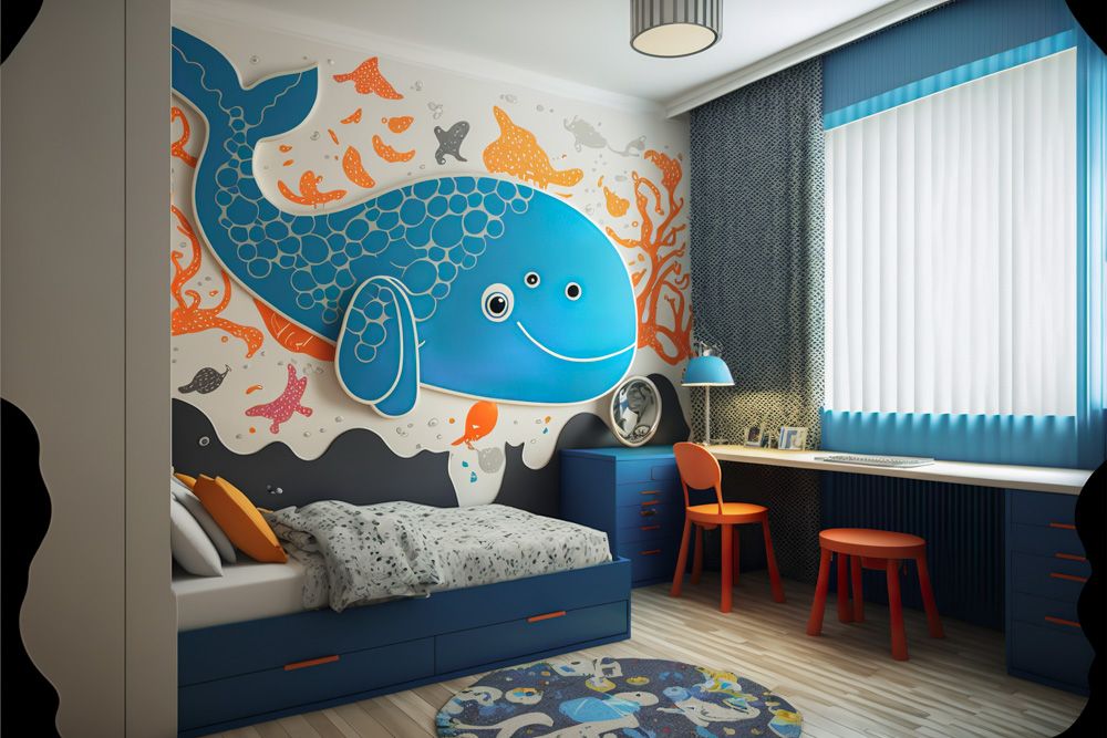 wallpaper teens kids 3D whale