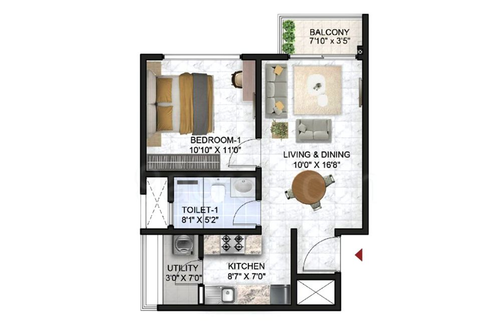 1bhk-home-floor-plan-prestige-park