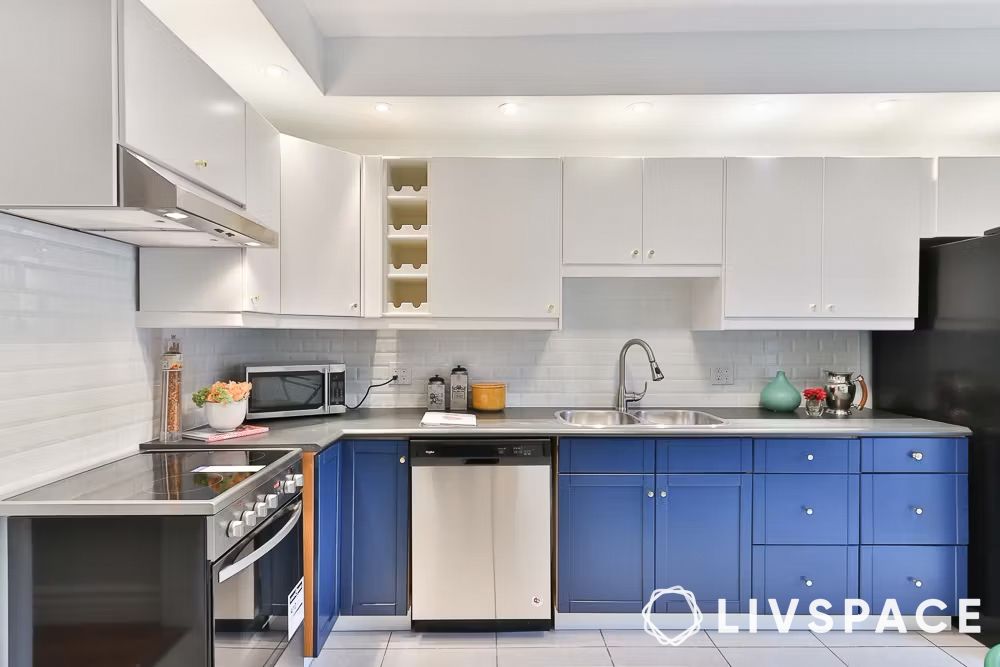 blue-and-white-l-shaped-PVC-kitchen