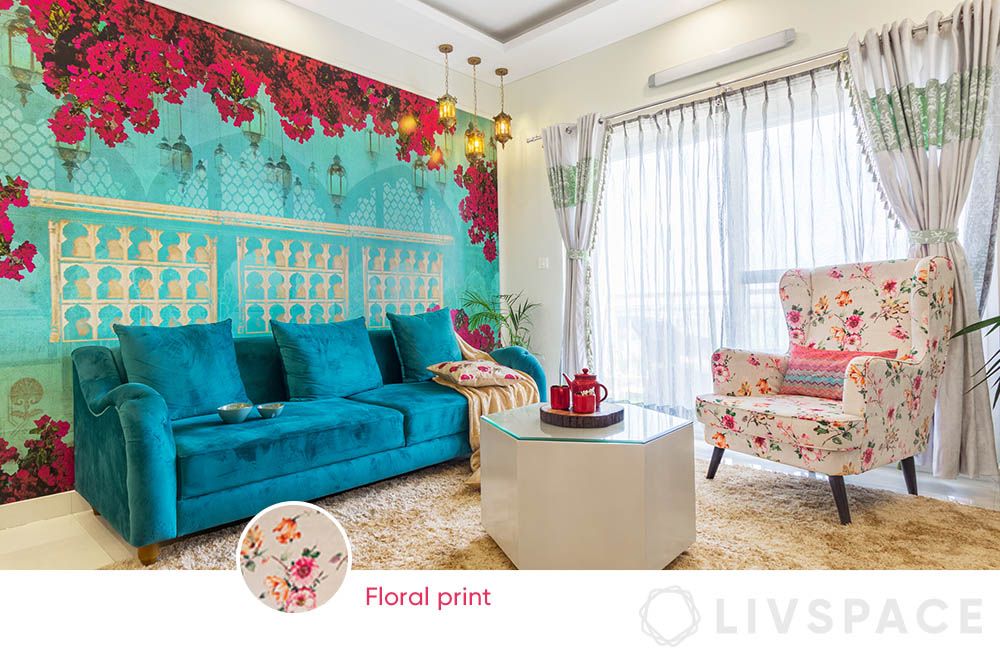 interior design trends floral print