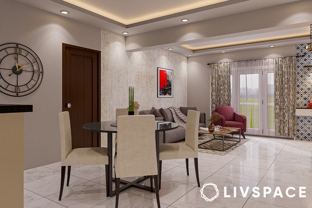 render of suggested living room by livspace designers