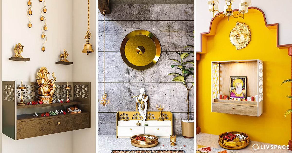 Miniature Brass Pooja Set Puja Thali Hindu Home Decor Lamp Bell Incense  Holder