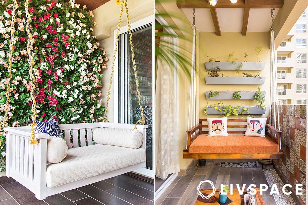 balcony-wall-decor-with-swing