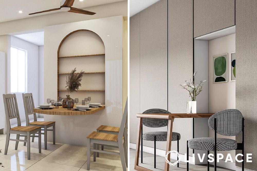 wall mounted foldable latest dining table design