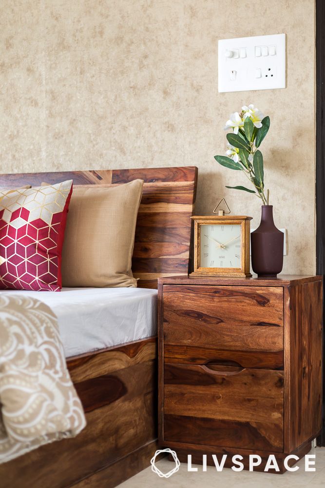 guest room bedside table