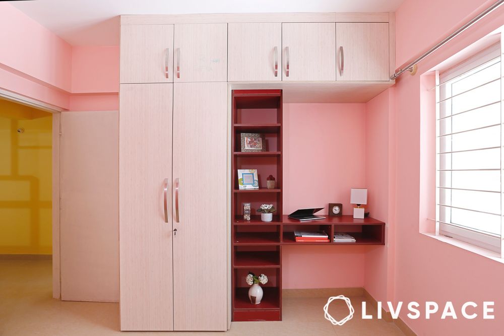 brown-study-table-shelf-pink-wardrobe