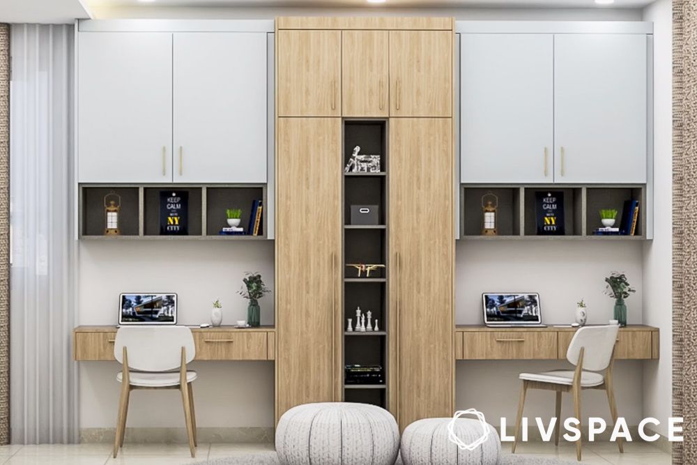 decorate-desk-ideas-two-seater-office-in-the-living-room
