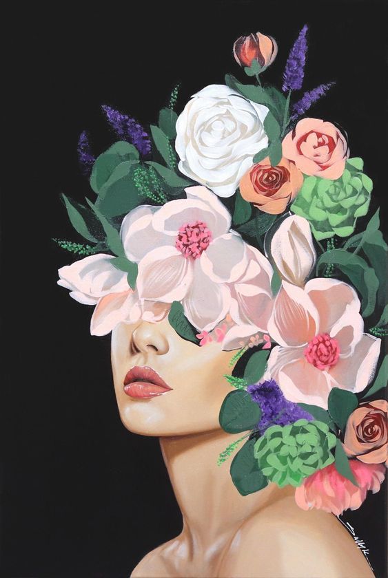 pop-art-floral-wall-painting