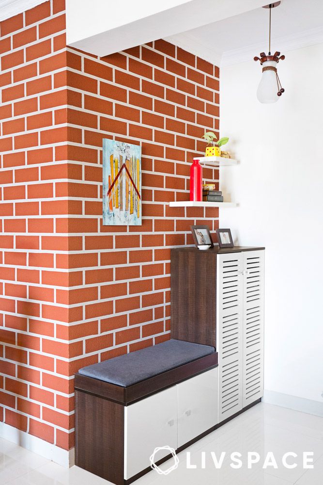 open-brick-wall-design-with-shoe-rack