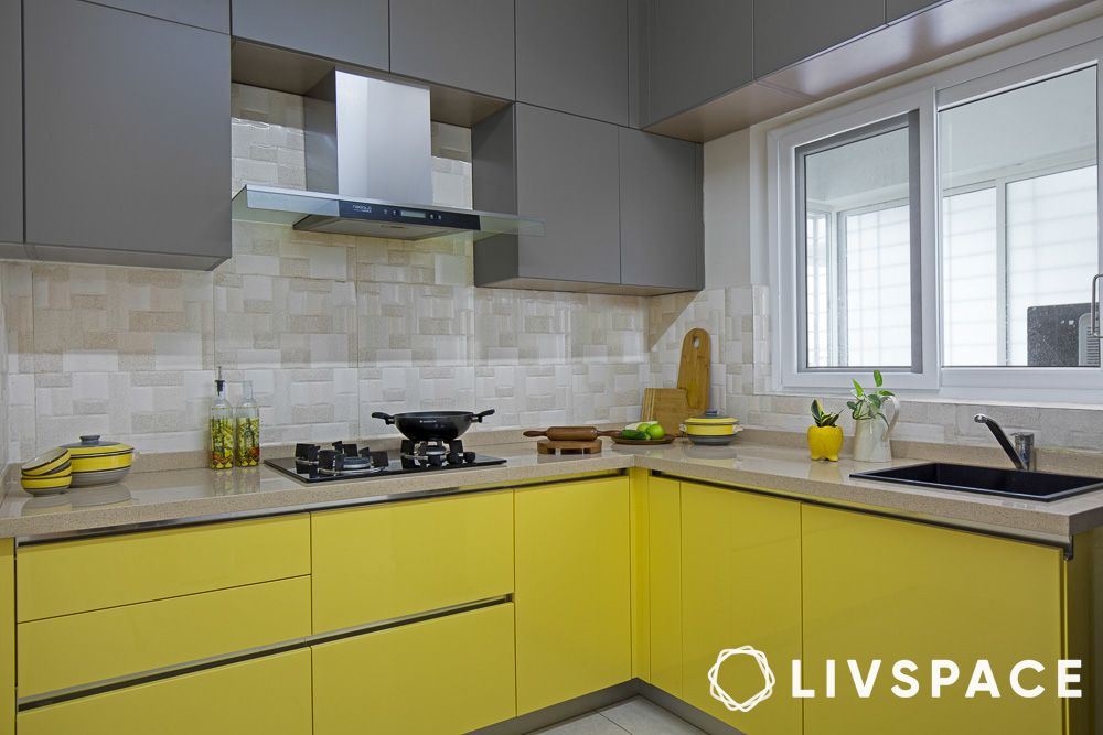 yellow kitchen furniture colour