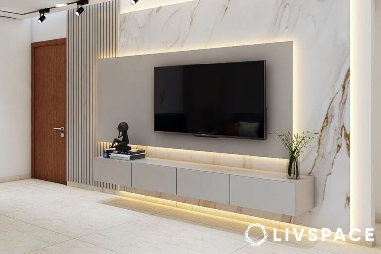 In the Spotlight: 15 Incredible Marble TV Unit Design Ideas