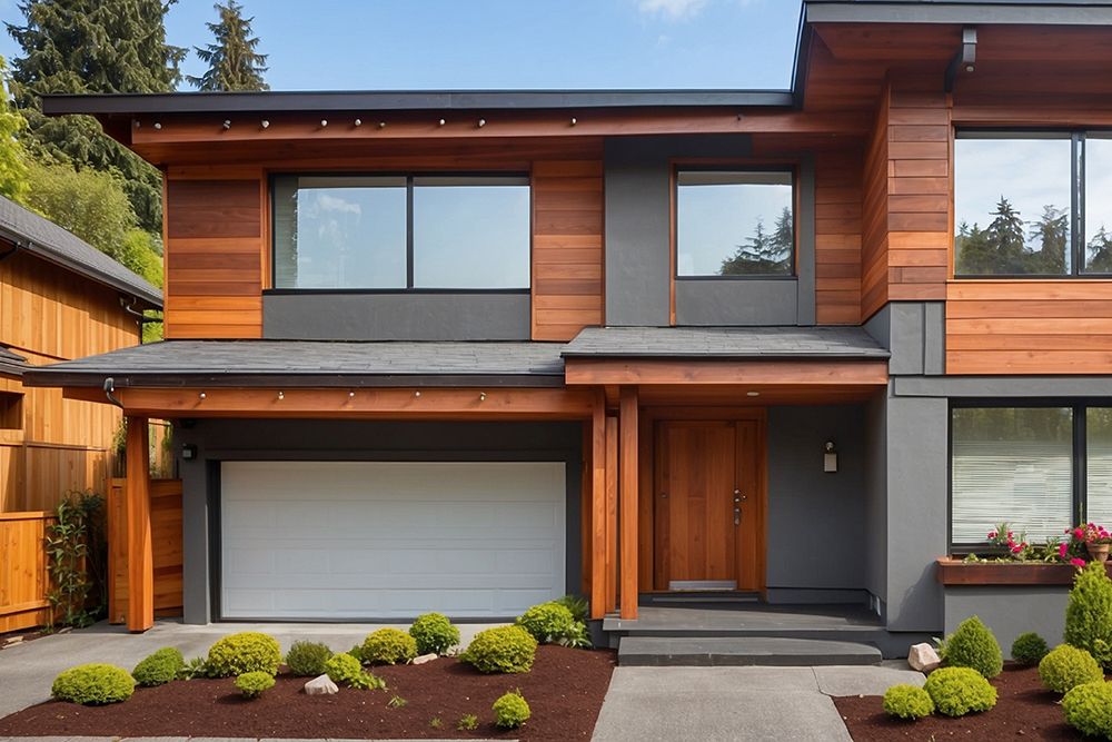 elevation wooden tiles for front wall