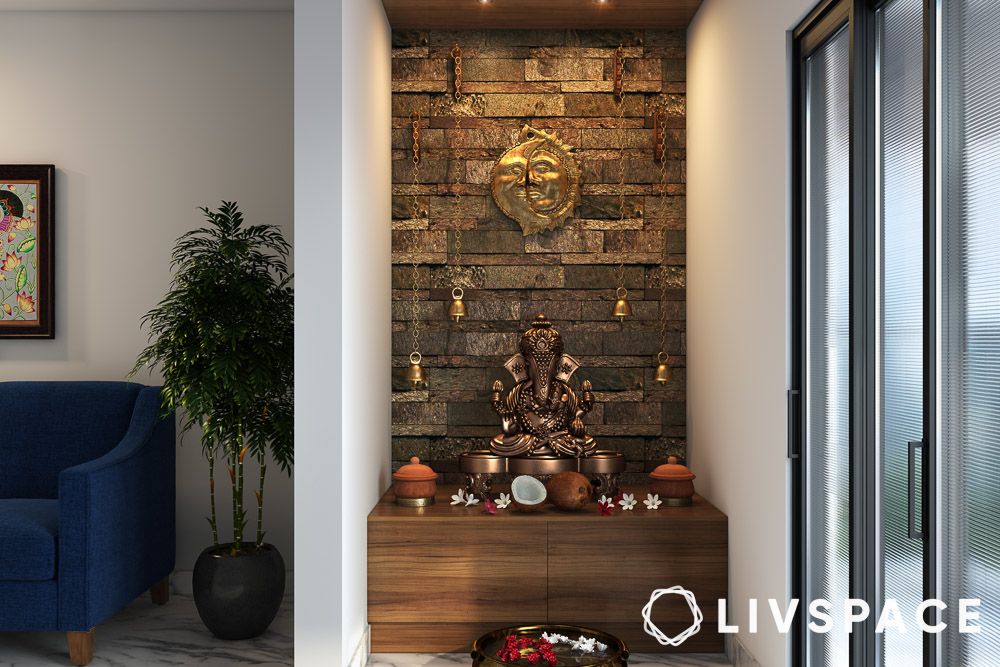rustic small pooja room designs in apartments