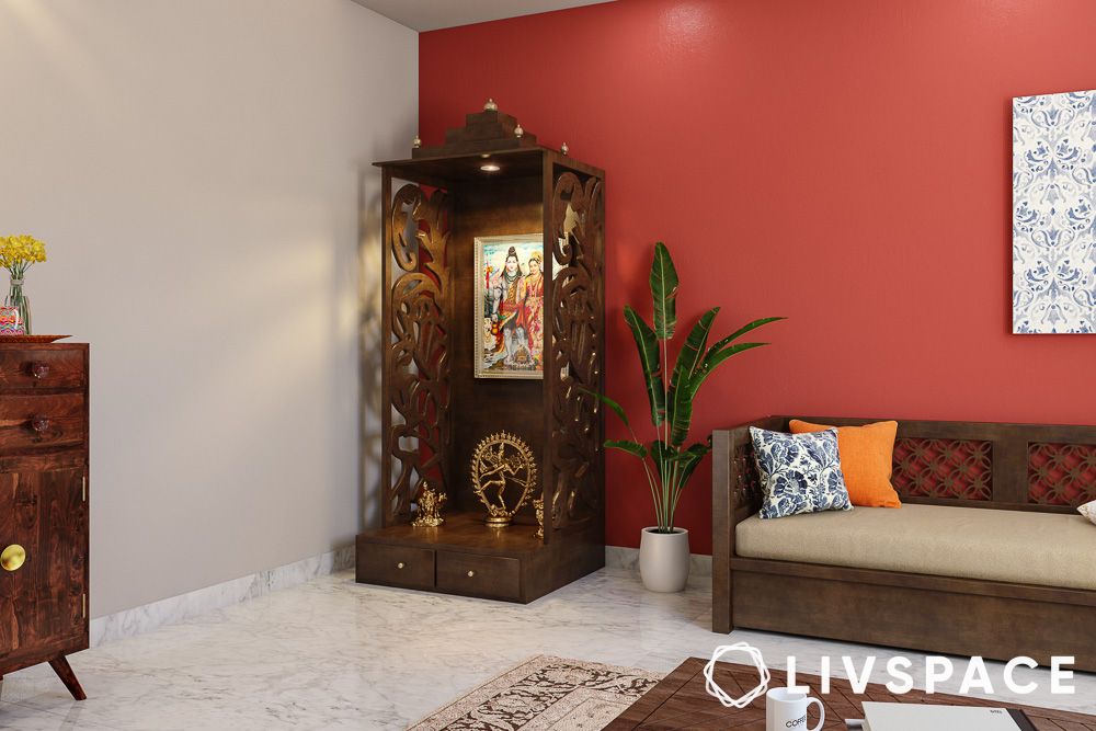 small portable pooja room in apartments