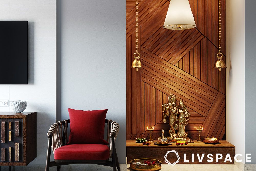 small pooja room designs in apartments with pattis