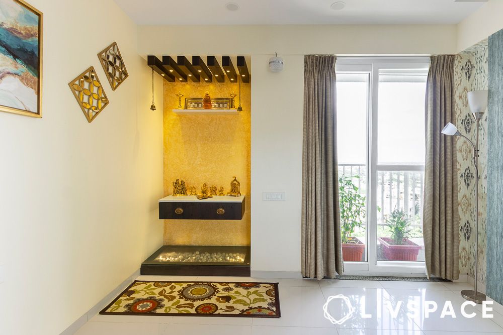 wall mounted small temple design for home