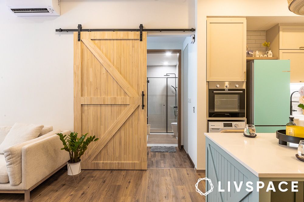 barn-sliding-door-for-kitchen-entrance
