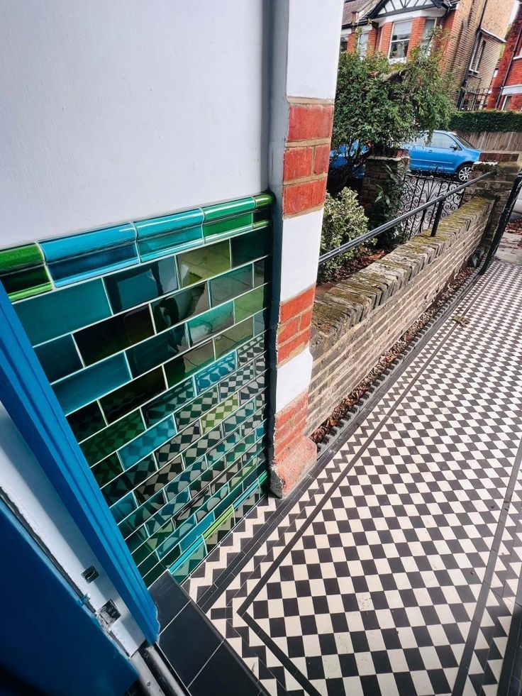 colourful front elevation tiles