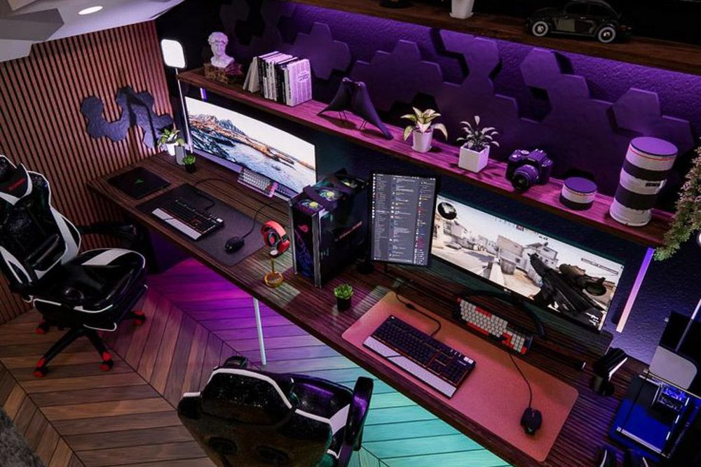 dual-video-game-setup-for-bedroom