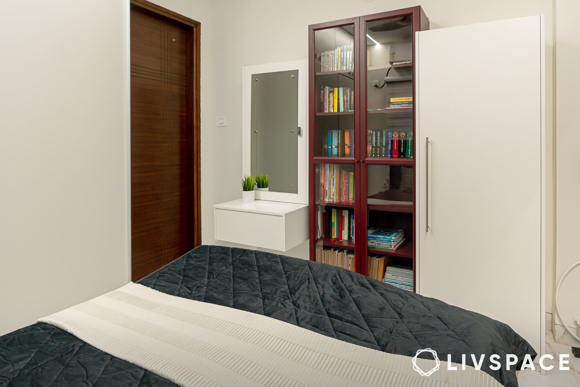 scandinavian bedroom in 3bhk