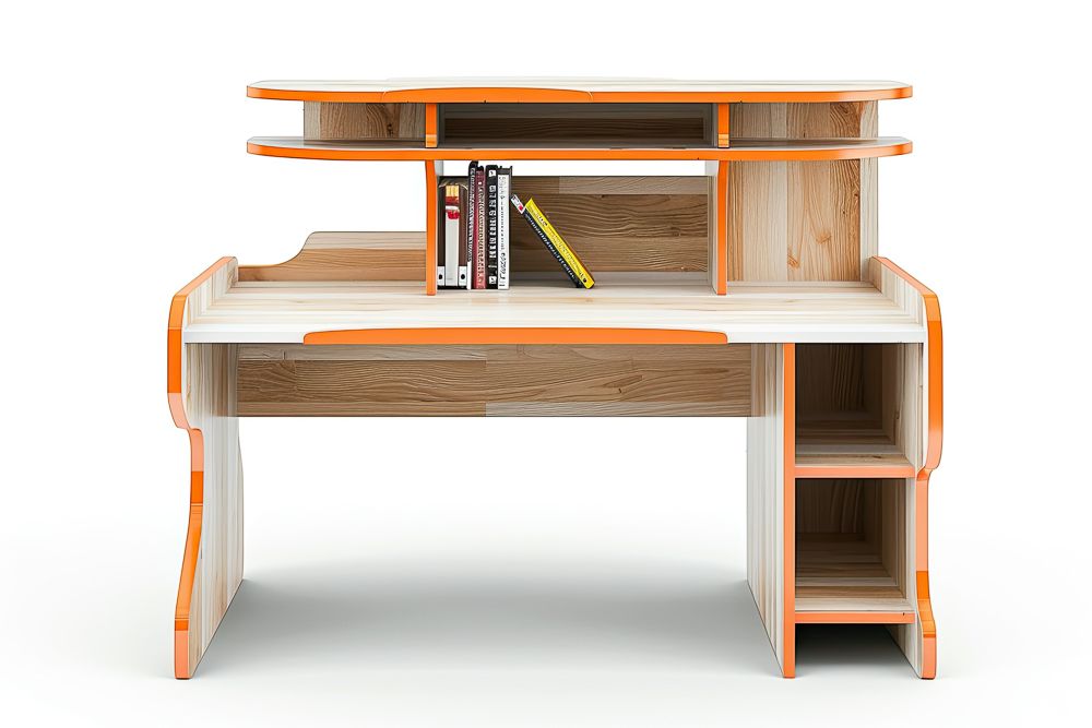 Two tier study table design for bedroom