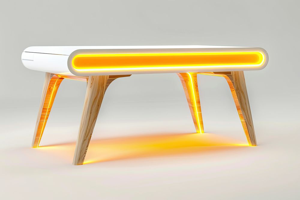 LED enabled study table for beds