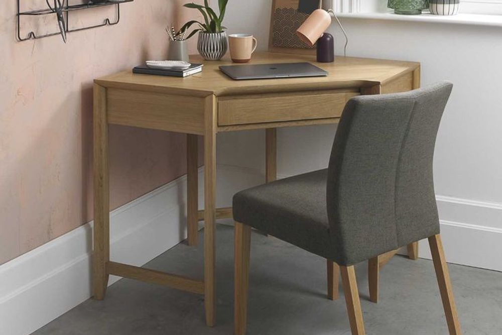 Modern Large Oak Corner Corner study table design for bedroom