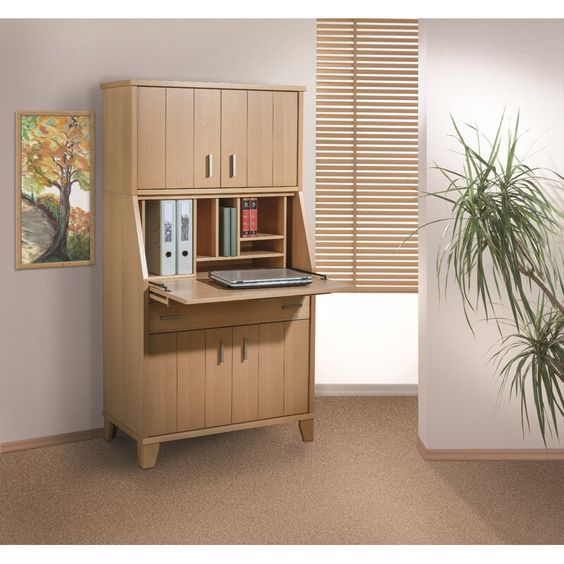 secretary-desks-bedroom-study-table-with-bookshelf-design