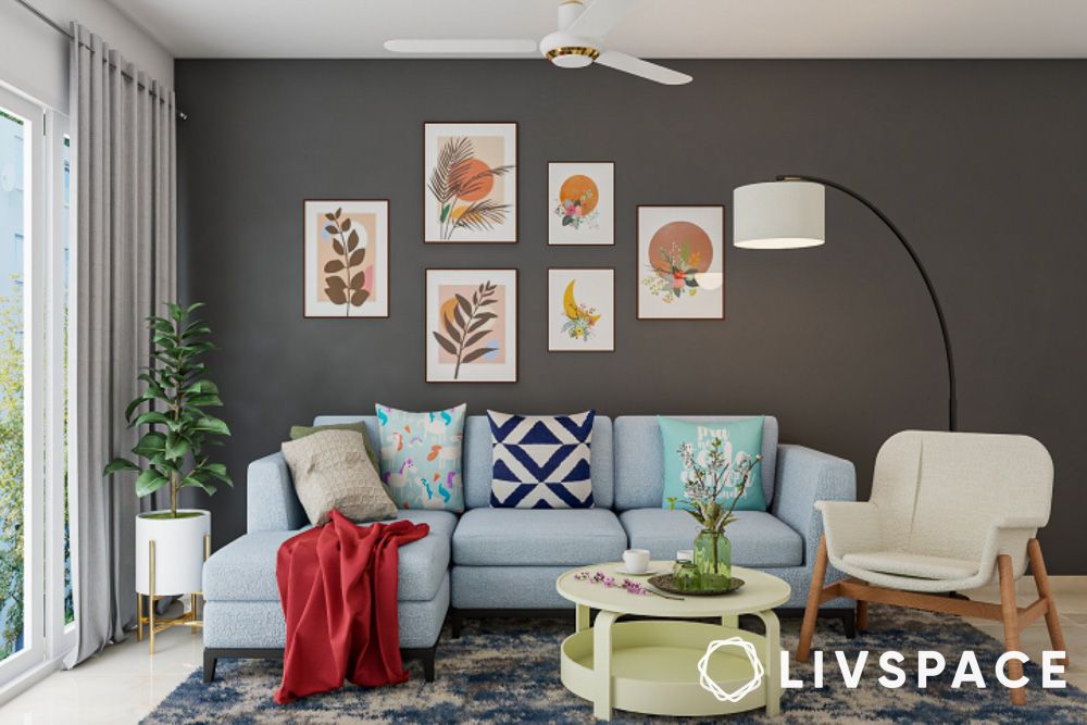 framed-art-living-room-ideas-with-accent-wall