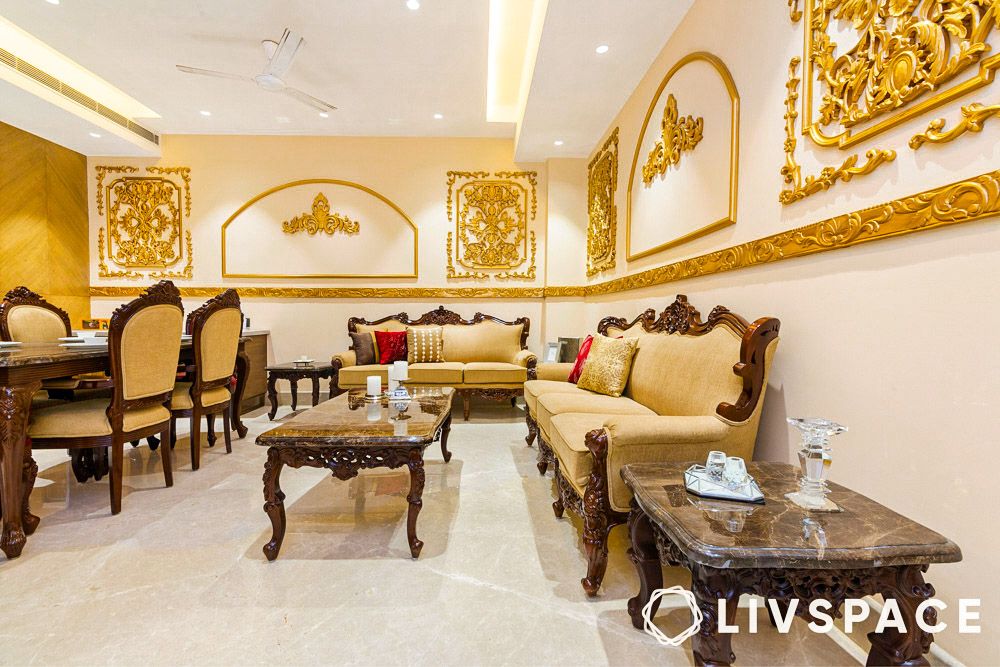 accent-wall-ideas-living-room-ornamental-wall-moulding