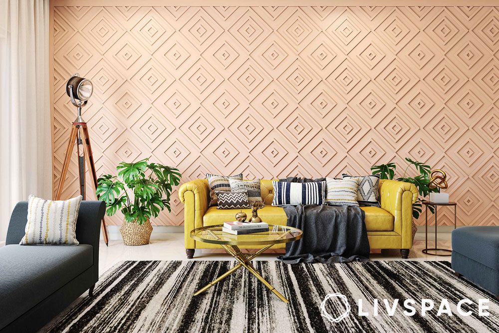 concentric-diamond-pattern-wall-accents-for-living-room