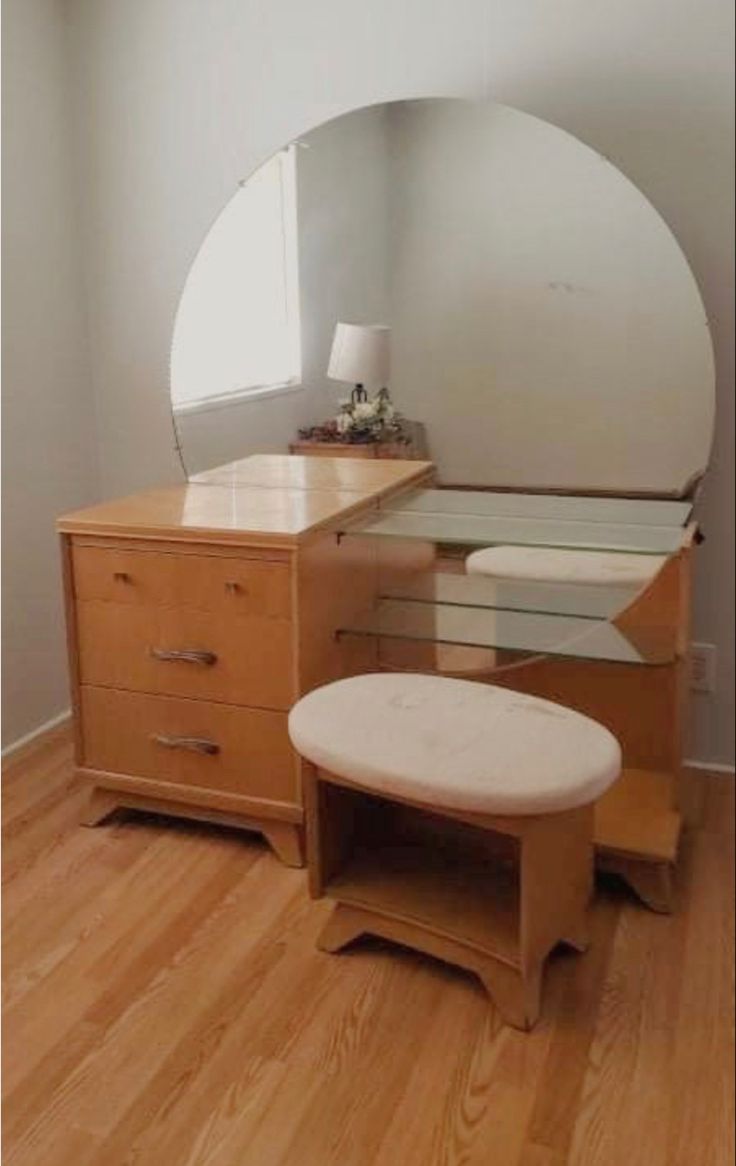 mid-century-wooden-dressing-table