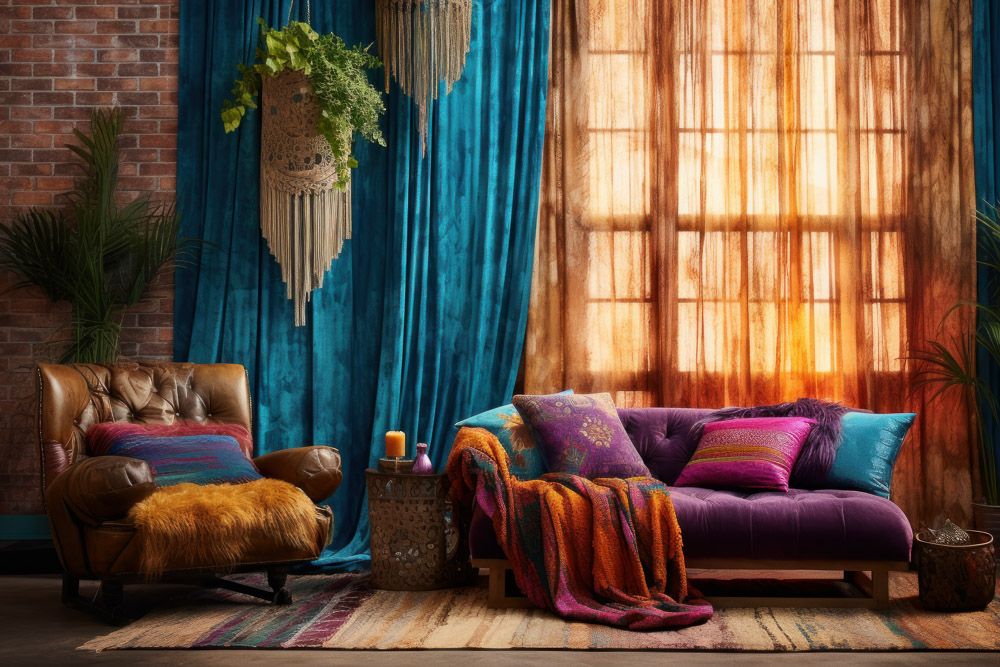 boho-bedroom-design-ideas-with-colourful-curtains